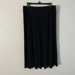 Joseph Ribkoff Skirt Black Midi Pleated Size 16 Made In Canada